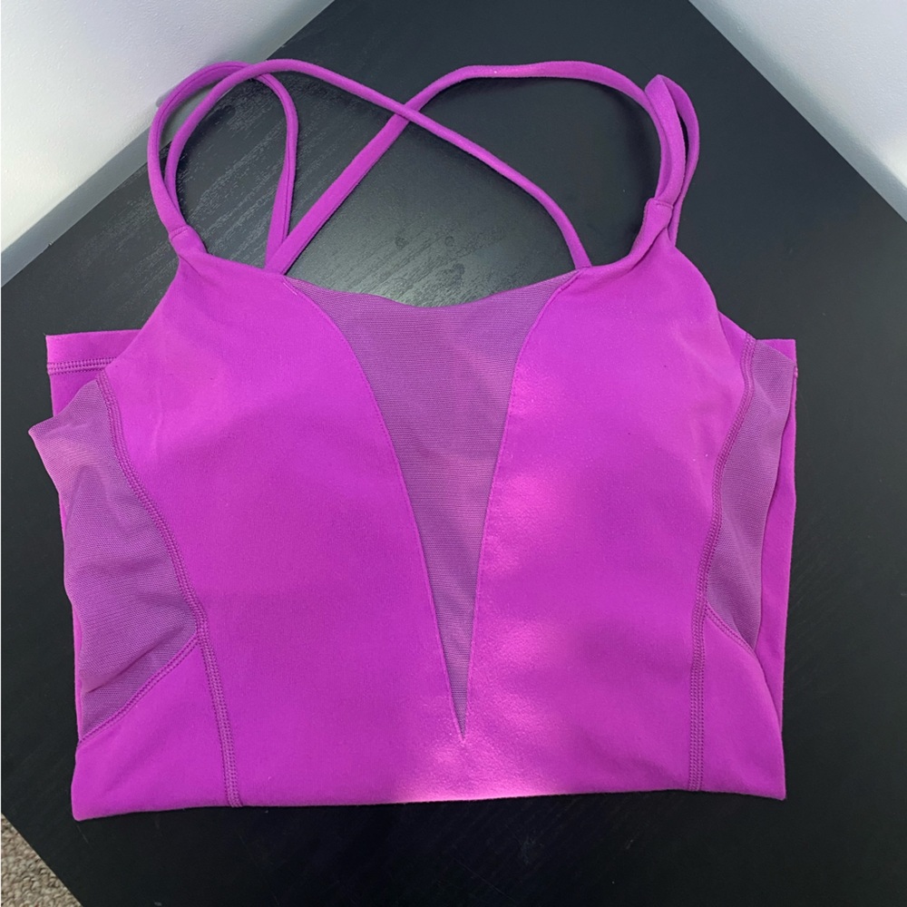 Lululemon tank top with mesh embellishments size 4